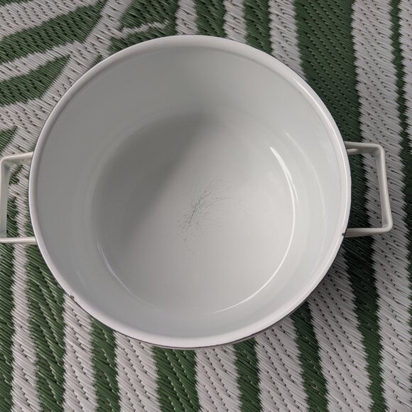 Vintage Arabia Finel White Pot Seppo Mallat Lid Seppo Mallat Finland 4qt - Picture 2 of 5